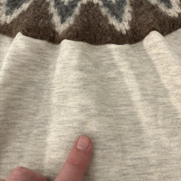 Mother The Half Of Me Fair-Isle Sweater Halfway to Nowhere Sz M Gray Brown - Picture 4 of 13